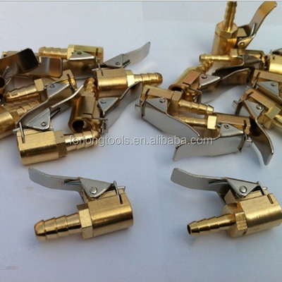 유니버설 자동차 펌프 6mm Hose Brass Body Air Chuck with Zinc Alloy Clip 최후의 교체/수리 솔루션