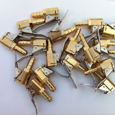 유니버설 자동차 펌프 6mm Hose Brass Body Air Chuck with Zinc Alloy Clip 최후의 교체/수리 솔루션