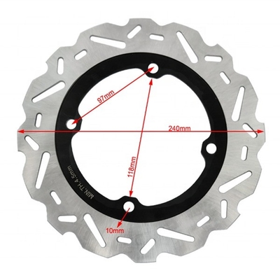 후면 위치 240mm Honda Racing Bike CB F 500 CB X 500 CBR R 500의 고정 디스크 브레이크 로터 부드럽고 조용한 브레이킹