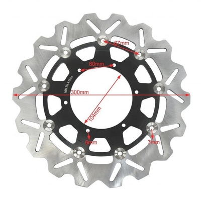 105mm ID 300MM 스테인리스 스틸 모터사이클 BMW F 650 F 650 CS F 650 GS용 부동 브레이크 디스크 4.5mm 두께와 브레이킹