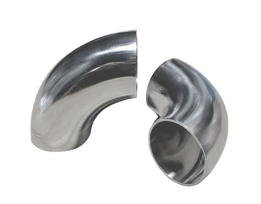1.5mm 두께 304 스테인레스 스틸 90도 굽기 팔꿈치 배기 파이프 연결 용접 3 인치 / 76MM 회전 부식 저항
