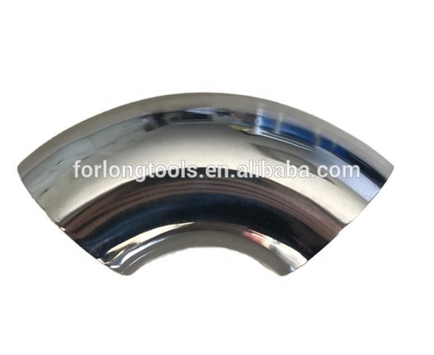 1.5mm 두께 304 스테인레스 스틸 90도 굽기 팔꿈치 배기 파이프 연결 용접 3 인치 / 76MM 회전 부식 저항