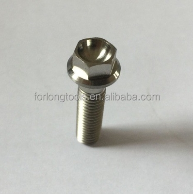 천연 마감 GR5 등급 티타늄 볼트 M8 x1.25x 32MM 화학 공장용 12점 플랜지 볼트