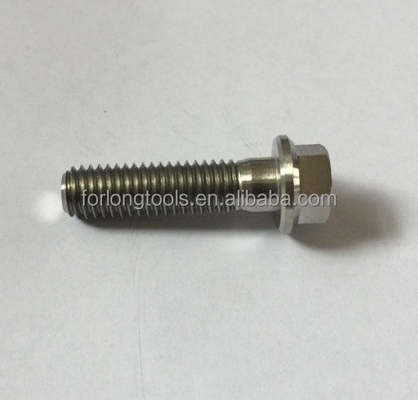 천연 마감 GR5 등급 티타늄 볼트 M8 x1.25x 32MM 화학 공장용 12점 플랜지 볼트