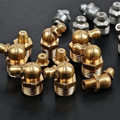 고온 내성 청동 M8 M10 M6 5/16-24 1/4-19 1/4-28 산업용 기름 제르크  Nipple Fitting