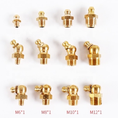 고온 내성 청동 M8 M10 M6 5/16-24 1/4-19 1/4-28 산업용 기름 제르크  Nipple Fitting