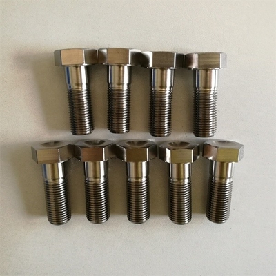 6AL-4V 티타늄 합금 천연 마무리 스프린트 자동차 티타늄 반지름 로드 볼트 1/2 &quot;-20 x 1-3/8&quot; DIN 표준과 헥스 헤드 볼트