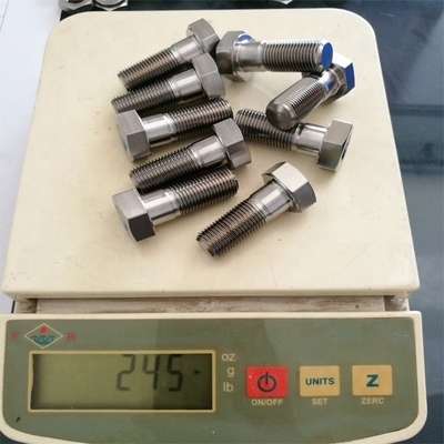 6AL-4V 티타늄 합금 천연 마무리 스프린트 자동차 티타늄 반지름 로드 볼트 1/2 &quot;-20 x 1-3/8&quot; DIN 표준과 헥스 헤드 볼트