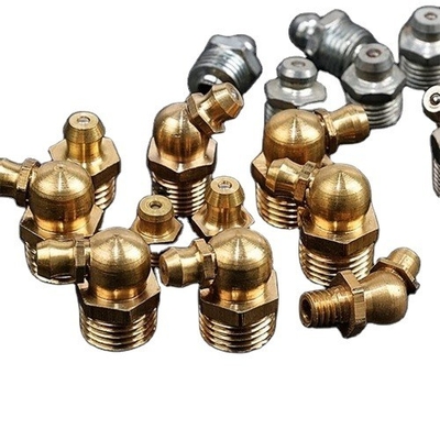 유니버설 자동차 장착 직 직 Brass Hydraulic Grease Nipple M6 M8 M10 for Heavy Duty Drive Excavator Truck OE NO. 표준