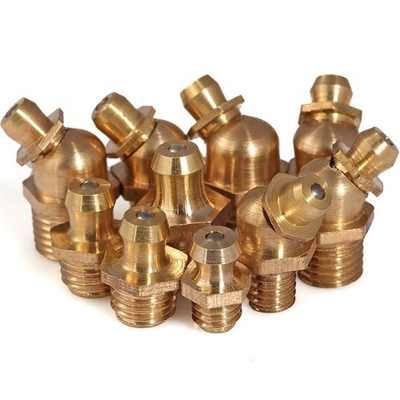 유니버설 자동차 장착 직 직 Brass Hydraulic Grease Nipple M6 M8 M10 for Heavy Duty Drive Excavator Truck OE NO. 표준