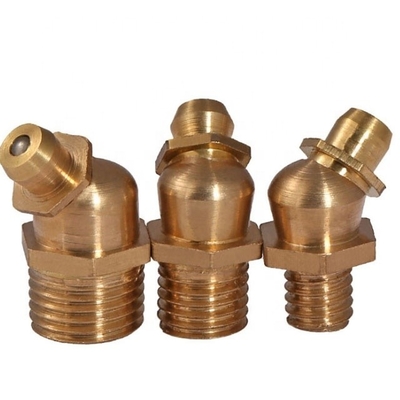 유니버설 자동차 장착 직 직 Brass Hydraulic Grease Nipple M6 M8 M10 for Heavy Duty Drive Excavator Truck OE NO. 표준