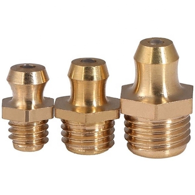 유니버설 자동차 장착 직 직 Brass Hydraulic Grease Nipple M6 M8 M10 for Heavy Duty Drive Excavator Truck OE NO. 표준