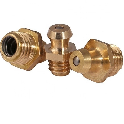유니버설 자동차 장착 직 직 Brass Hydraulic Grease Nipple M6 M8 M10 for Heavy Duty Drive Excavator Truck OE NO. 표준