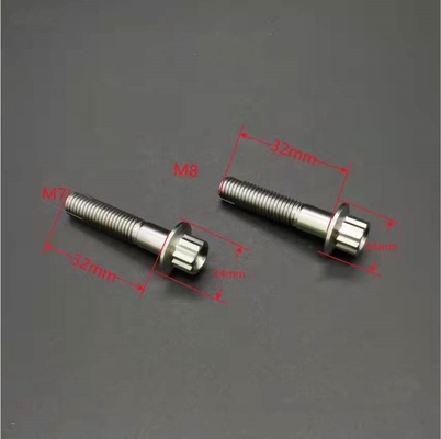 ISO 표준 ZINC 마무리 강철 및 티타늄 Gr5 12 PT BBS 스플릿 림 볼트 M7 x 32mm M8 * 32mm 자동차 애플리케이션