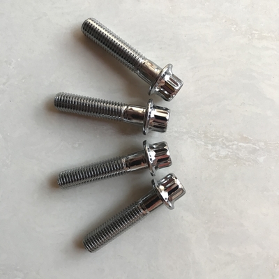 스프린트 카 12 PT BBS RS/RX 스플릿 림 볼트 M7 x 32 ISO 표준에 대한 크롬 접착장 안의 철도 볼트