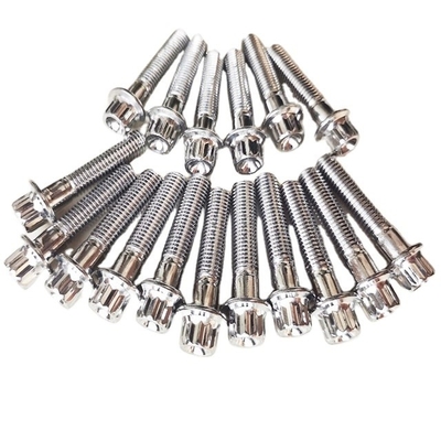 GR5 등급 정상 마무리 티타늄 볼트 M8 x1.25x 32MM 12점 플랜지 볼트
