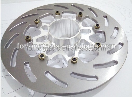250MM 후방 브레이크 로터 디스크 KX 125 250 KX F 250 KLX R 450 오토바이 부품 교체 티타늄 재료 및 내구성