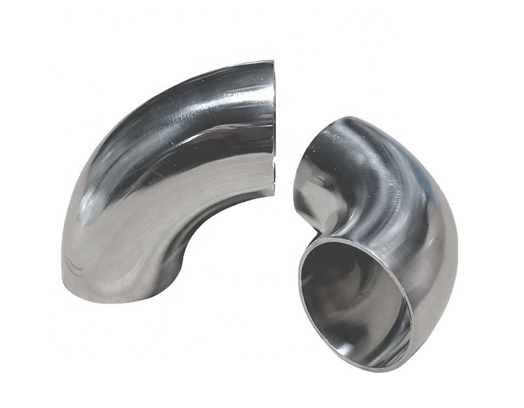 1.5mm 두께 304 스테인레스 스틸 90도 굽기 팔꿈치 배기 파이프 연결 용접 3 인치 / 76MM 회전 부식 저항