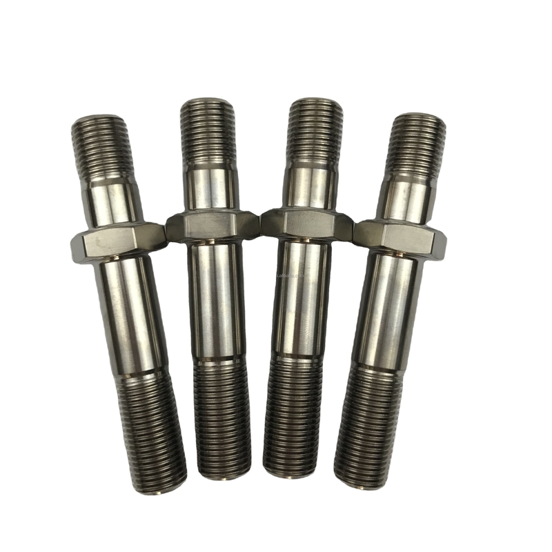 6AL-4V 티타늄 합금 천연 마무리 스프린트 자동차 티타늄 반지름 로드 볼트 1/2 &quot;-20 x 1-3/8&quot; DIN 표준과 헥스 헤드 볼트