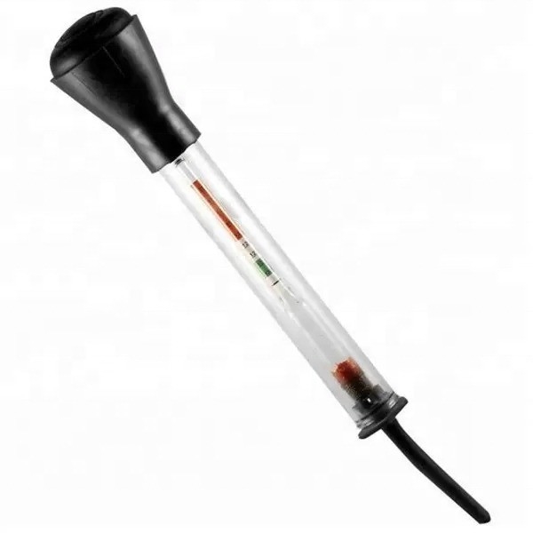 검은색과 빨간색 330mm/13&quot; 유리 고무 파이프 길이 산성 물 전해질의 신속한 검출을 위한 자동차 배터리 수소 측정기