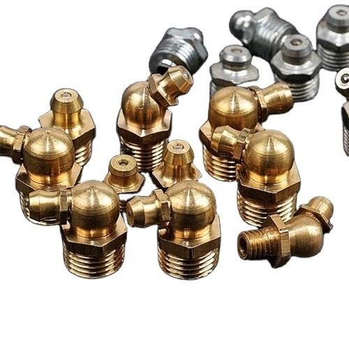 유니버설 자동차 장착 직 직 Brass Hydraulic Grease Nipple M6 M8 M10 for Heavy Duty Drive Excavator Truck OE NO. 표준