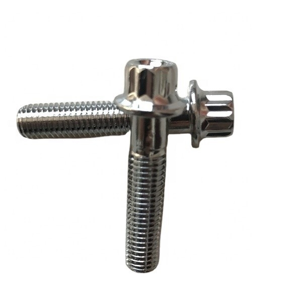 12 PT BBS RS/RX Split Rim Bolts M7 x 32 DIN 표준 성능에 대한 스틸 크롬 접착
